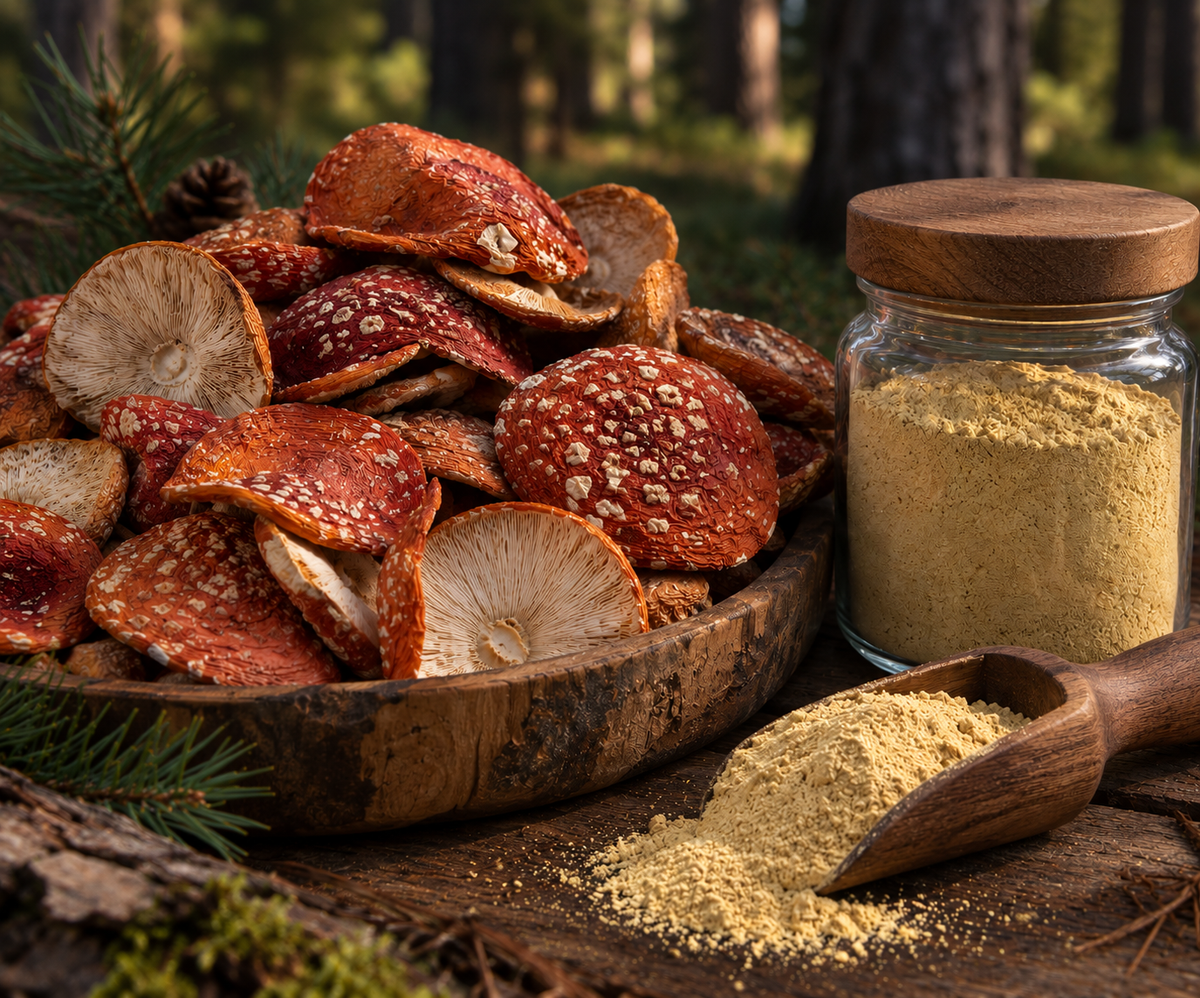 Dried Amanita Muscaria Fly Agaric Powder