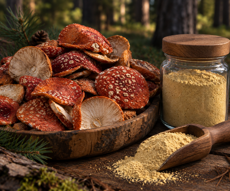 Dried Amanita Muscaria Fly Agaric Powder
