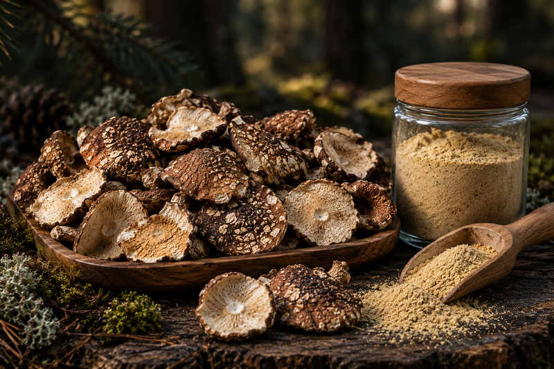 Сушеный порошок королевского мухомора Amanita Regalis